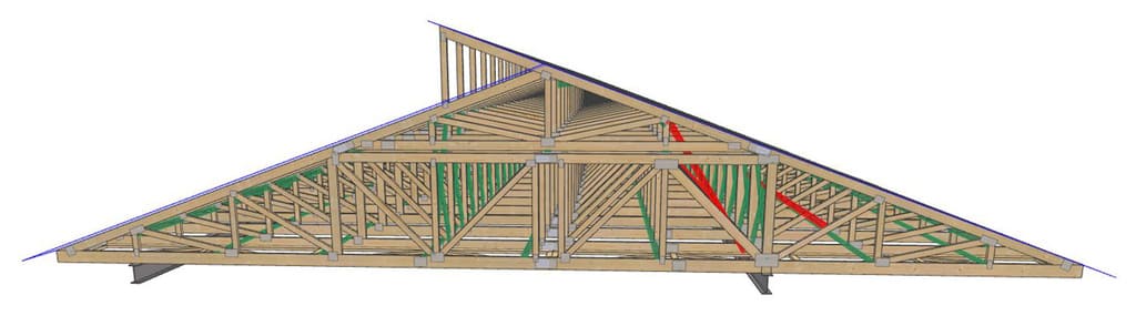 Точный расчет крыши отдельного коровника на заводе ТуРай