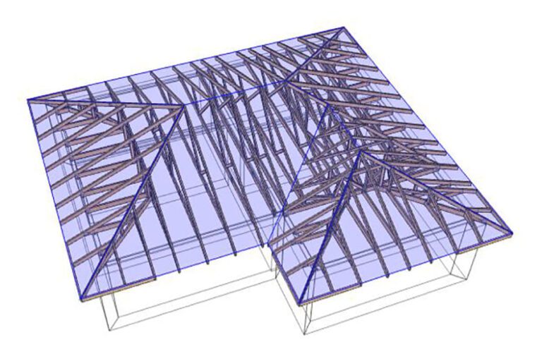 Точное проектирование крыши жилого дома на заводе Турай