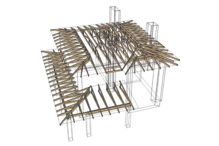 Точный расчет крыши дома из ферм на мзп