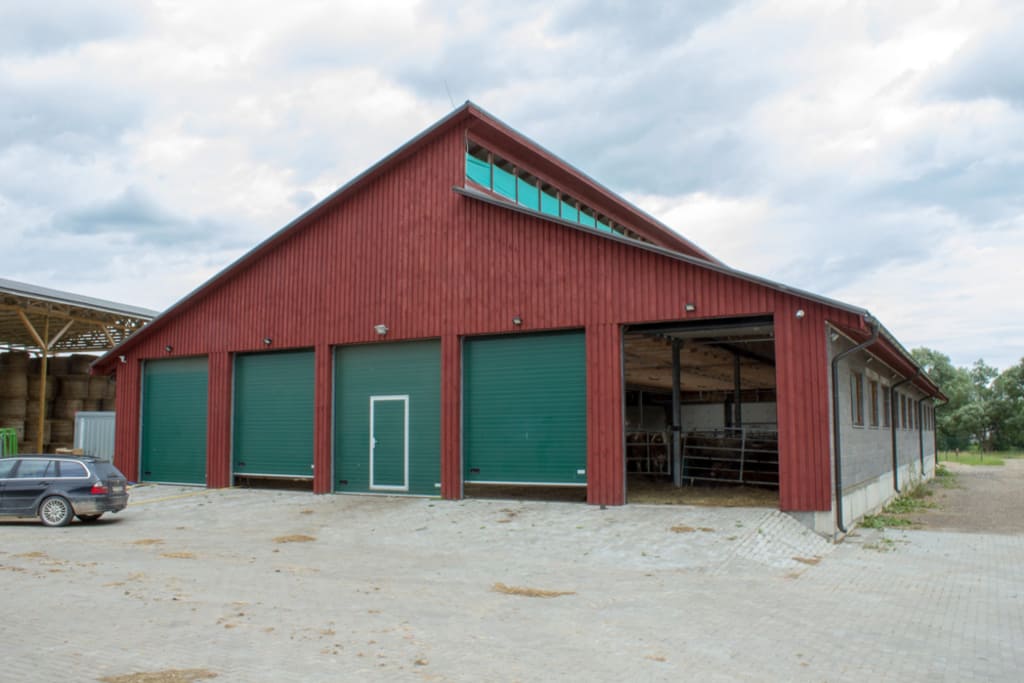 Отдельный коровник, внешний вид