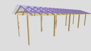 Проекция расчетной 3D-модели склада