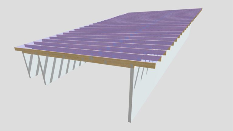 Проекция 3D-модели навеса